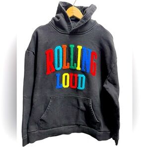 🖤ROLLING LOUD Men’s size L Hoodie - Black with Multicolor Letters